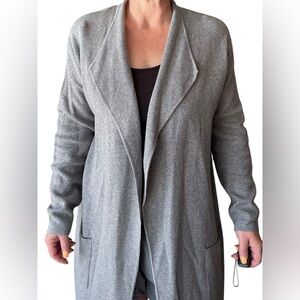 dip NWOT Gray Open Front Long Cardigan